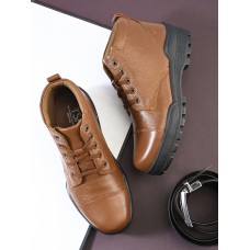 TSF PURE LEATHER POLICE BOOT FOR WOMEN's (724- TAN)